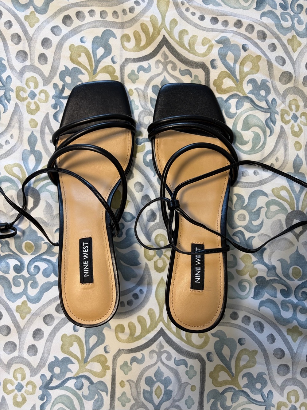 Nine West Hendy Ankle Wrap Sandals - size 8 - never worn